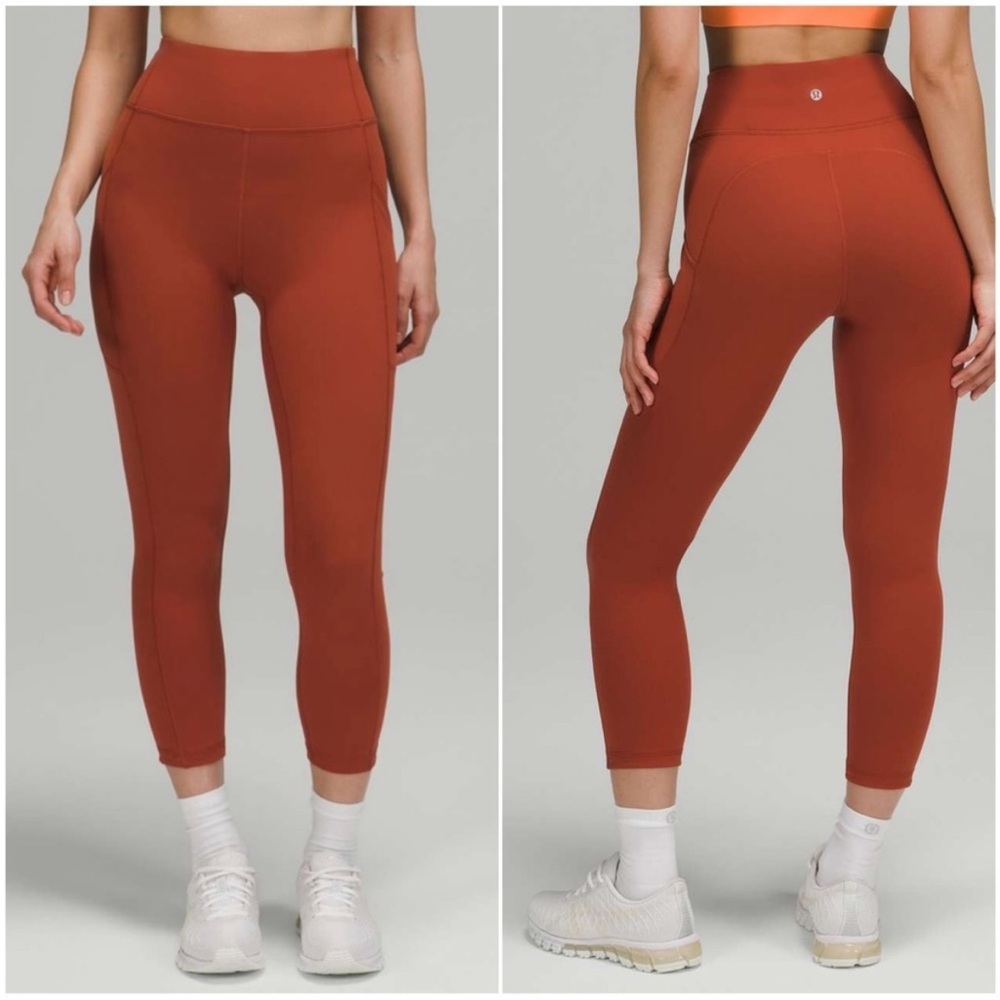 NEW Lululemon Invigorate High-Rise Crop 23" Cayenne size 12